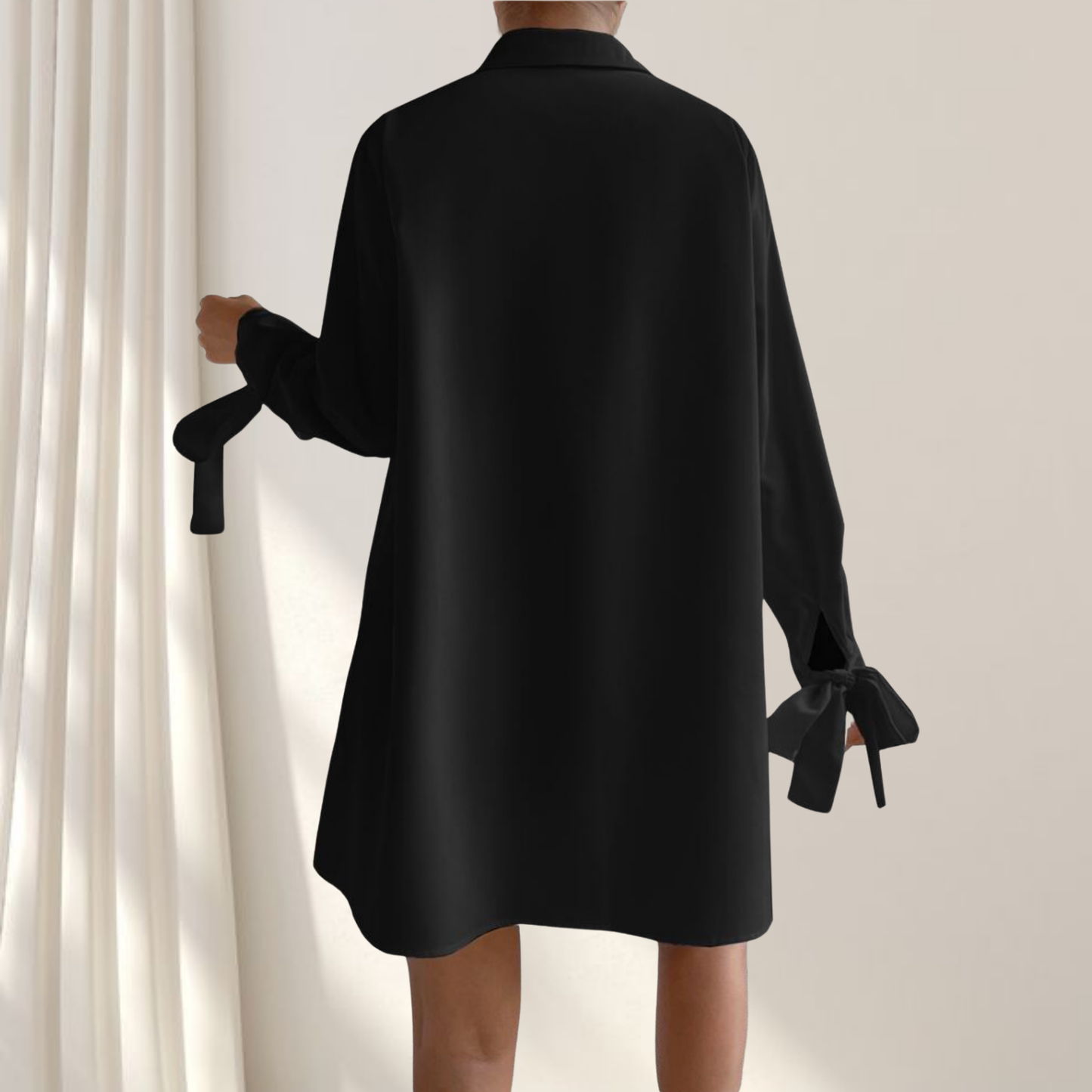 Chemise robe à noeud