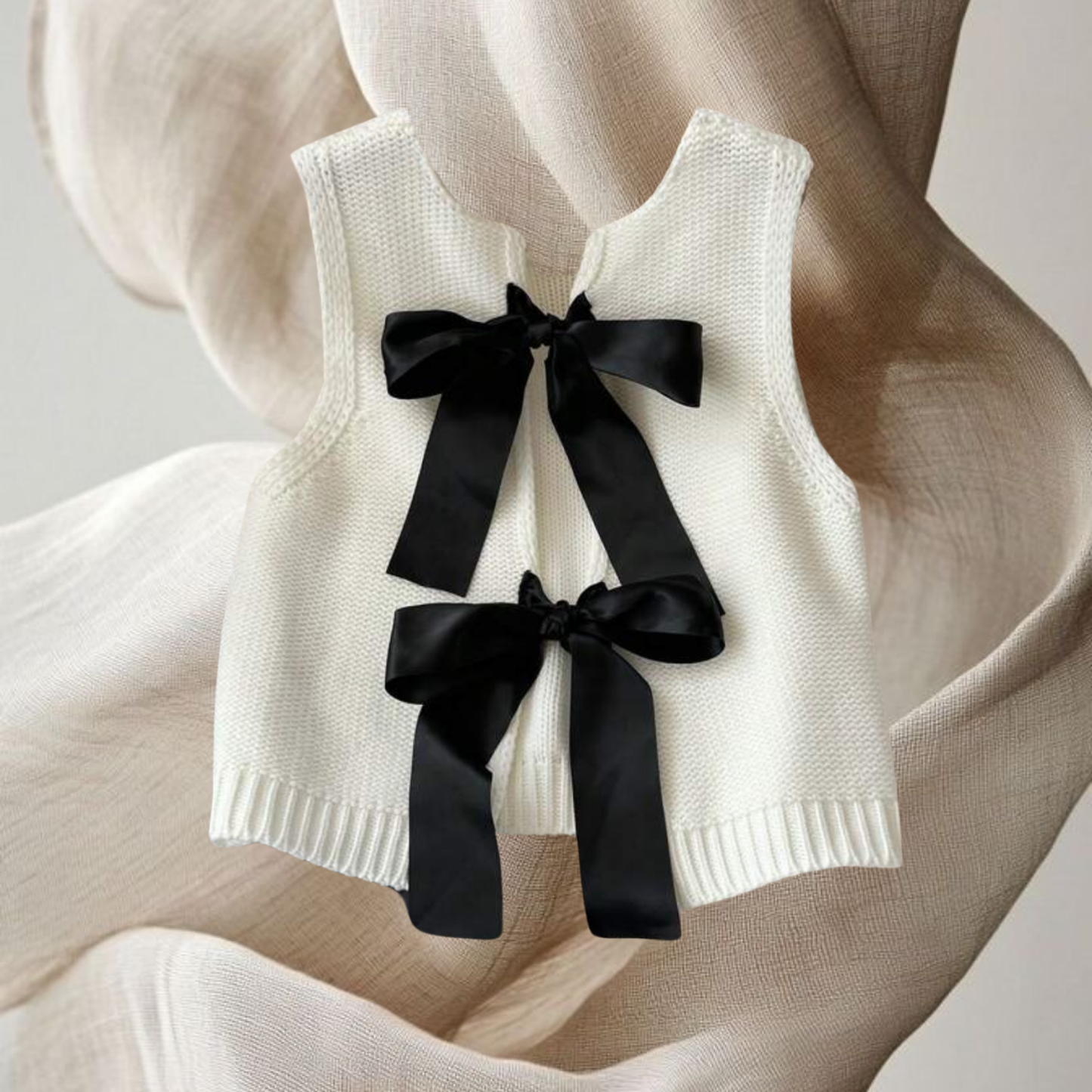 Cardigan noeud noir