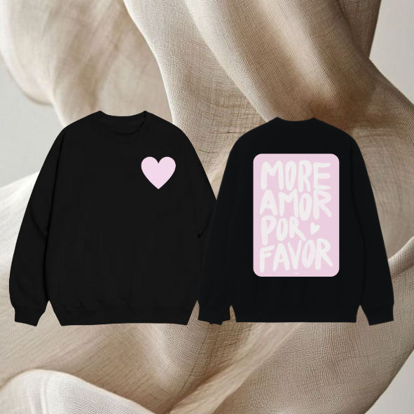 Sweat-shirt More Amor Blanc