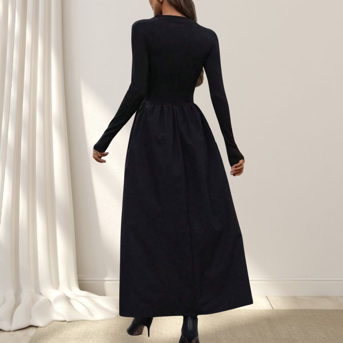 Robe longue manche longue