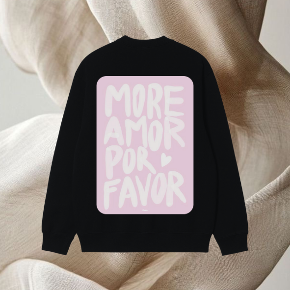 Sweat-shirt More Amor Blanc