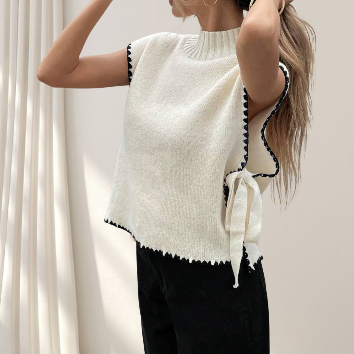 Cardigan à col blanc