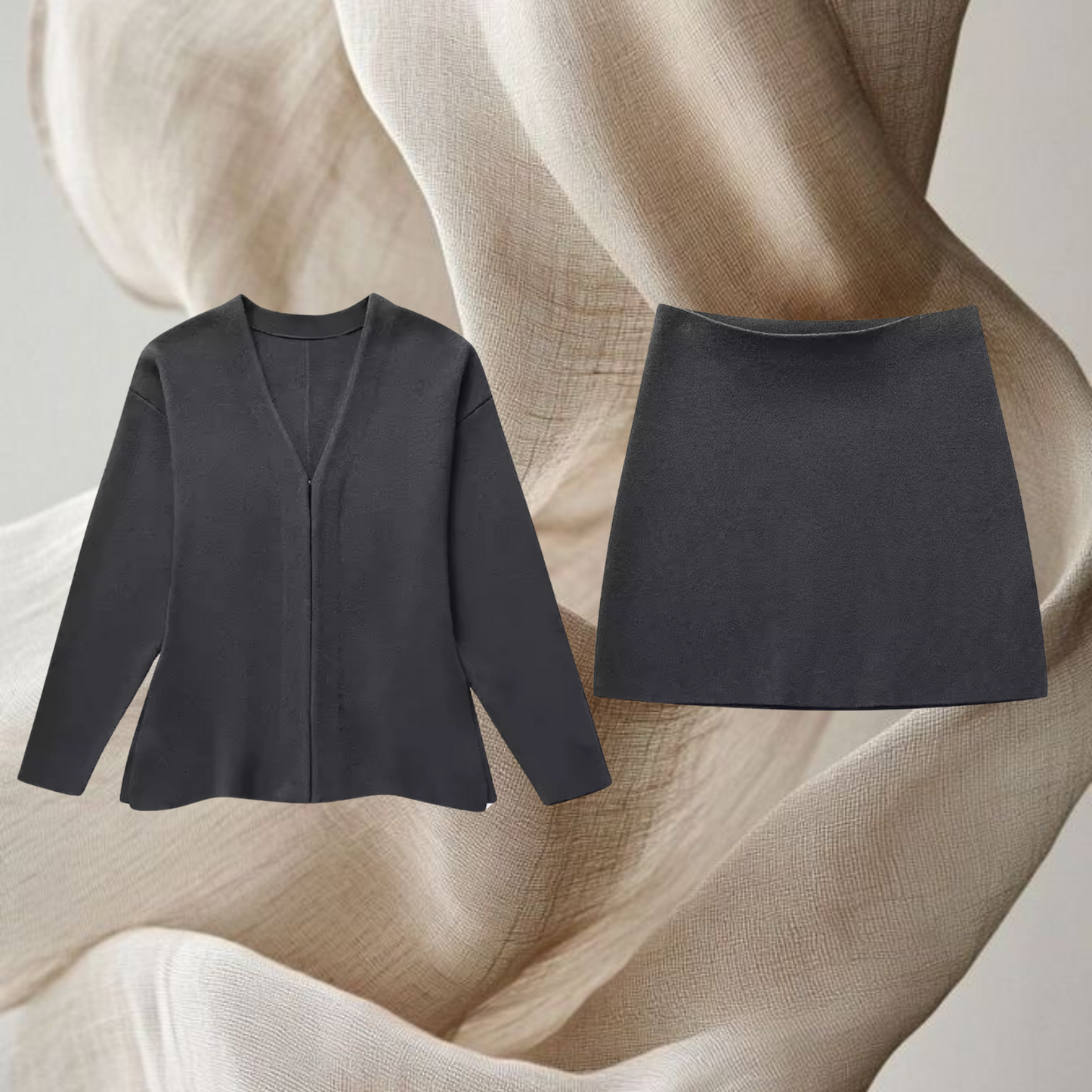 Ensemble cardigan et jupe