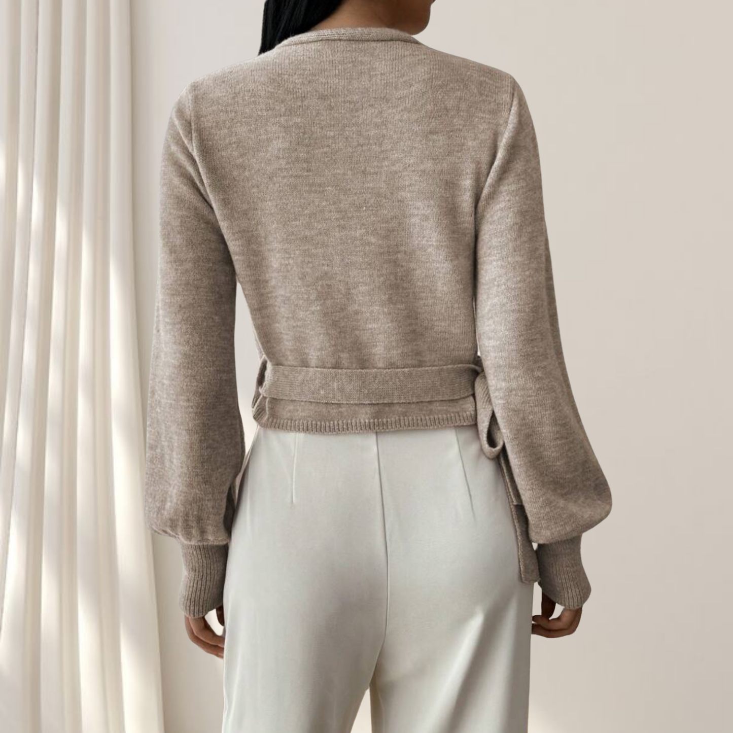 Pull noeud manche longue