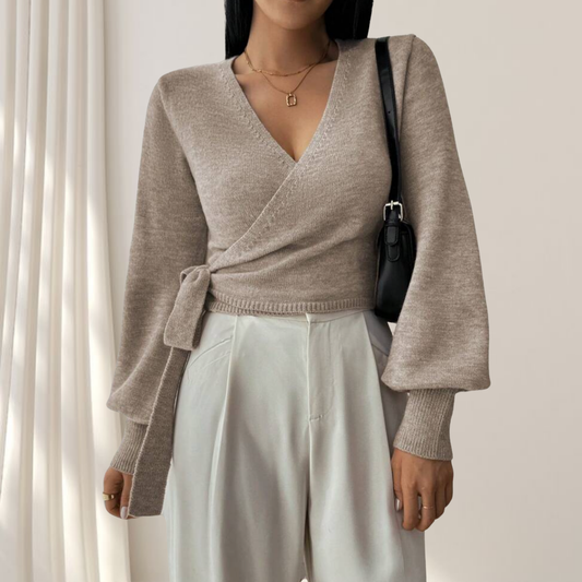 Pull noeud manche longue