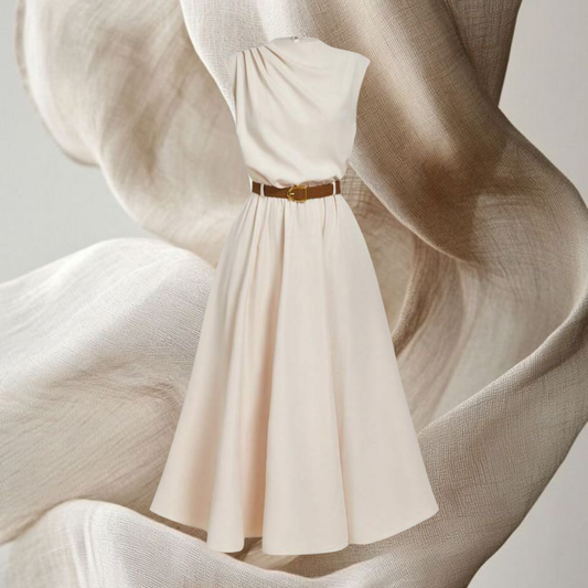 Robe longue avec ceinture