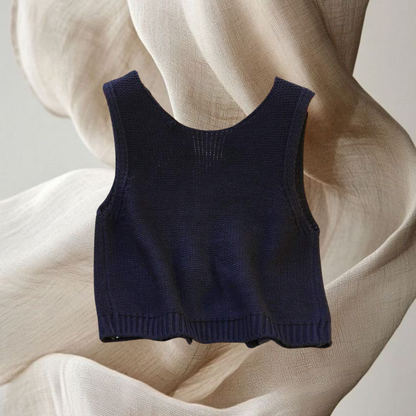Cardigan à noeud blanc