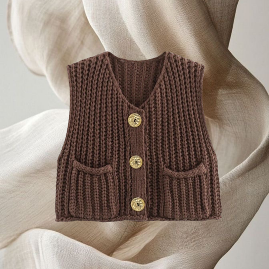 Cardigan à bouton doré