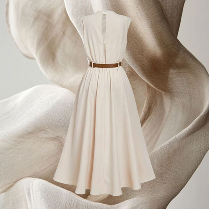 Robe longue avec ceinture