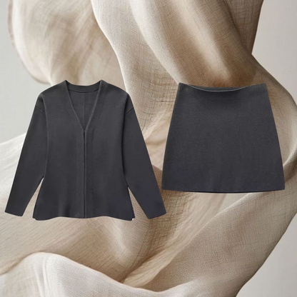 Ensemble cardigan et jupe
