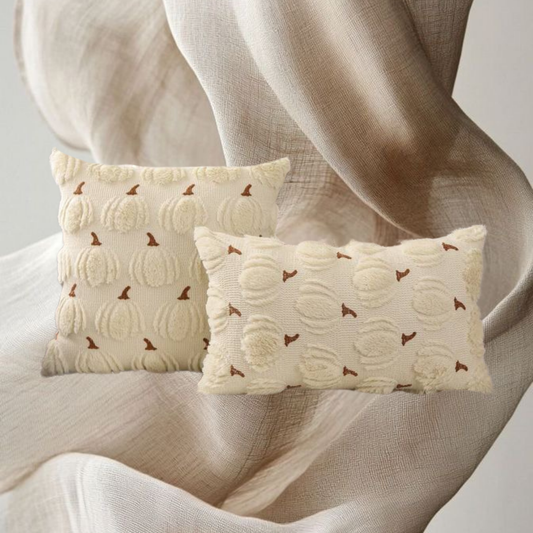 Housse de coussin citrouille
