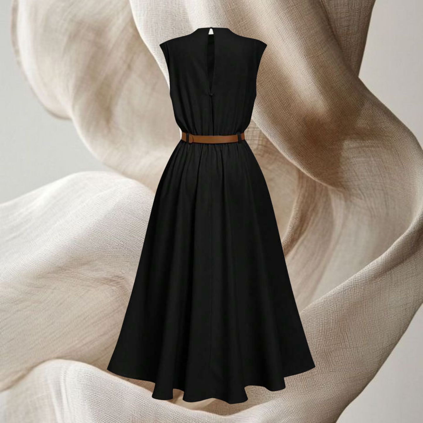 Robe longue avec ceinture